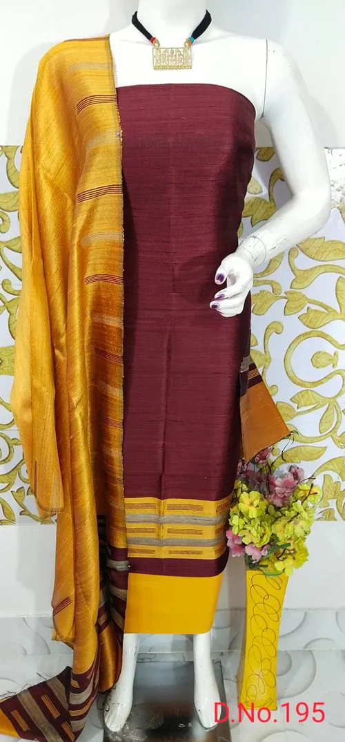Elegant Tussar Dupion Salwar Suit